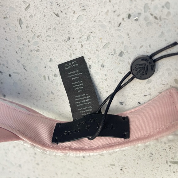 rag and bone White and Pink Straw Visor